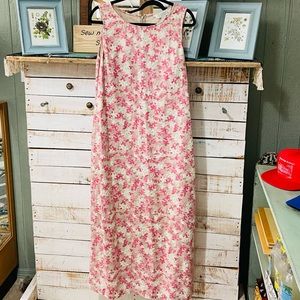 Beautiful Linen Sleeveless Dress, Large